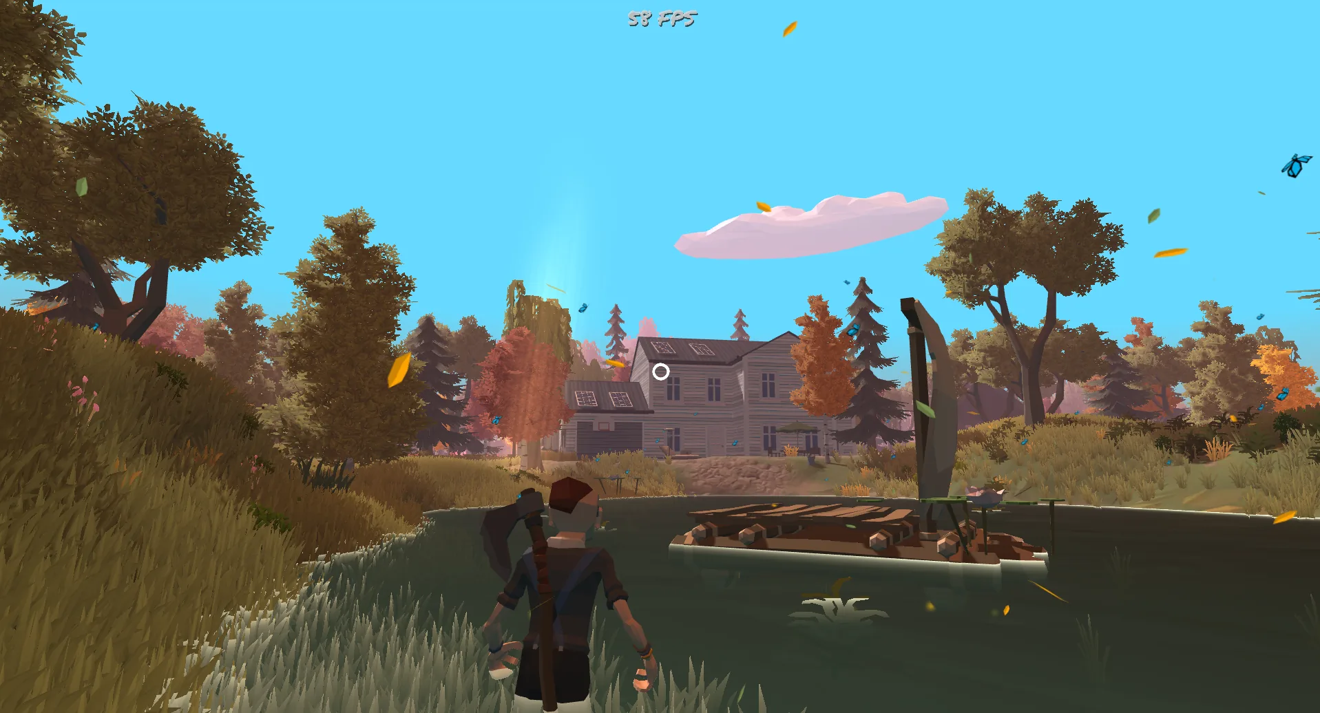 Halcyon Woods manor across the water